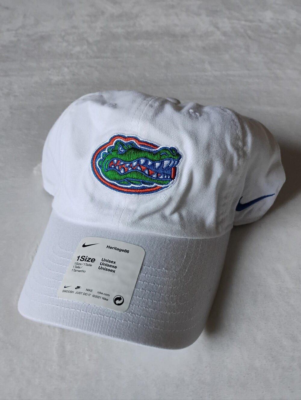 NWT Florida Gators White Hat | Nike Brand Relaxed Fit | OSFA